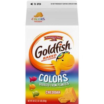 Pepperidge Farm Colors Cheddar Goldfish Crackers 187g (Canadian)