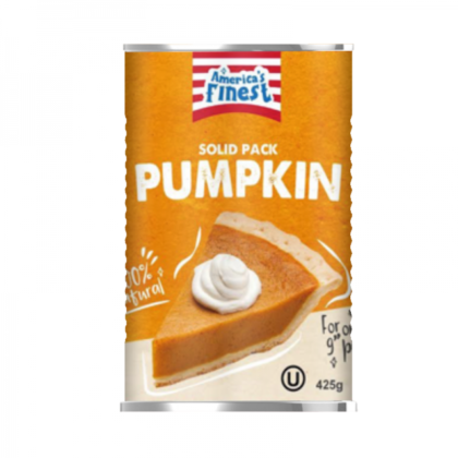 America's Finest Solid Pack Pumpkin 424g