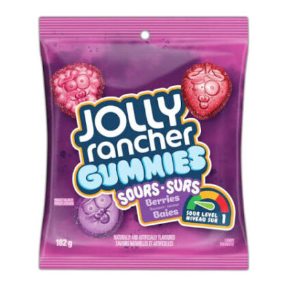 Jolly Rancher Gummies Sours Berries 182g (Canadian)   NEW